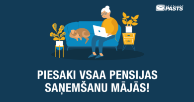 VSAA un Latvijas Pasts atgādina, ka pensiju iespējams saņemt mājās