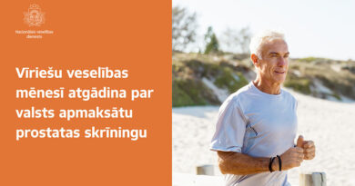 Vīriešu veselības mēnesī atgādina par valsts apmaksātu  prostatas skrīningu