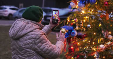 Rīgā jau sesto gadu apkaimēs iemirdzas Ziemassvētku egles
